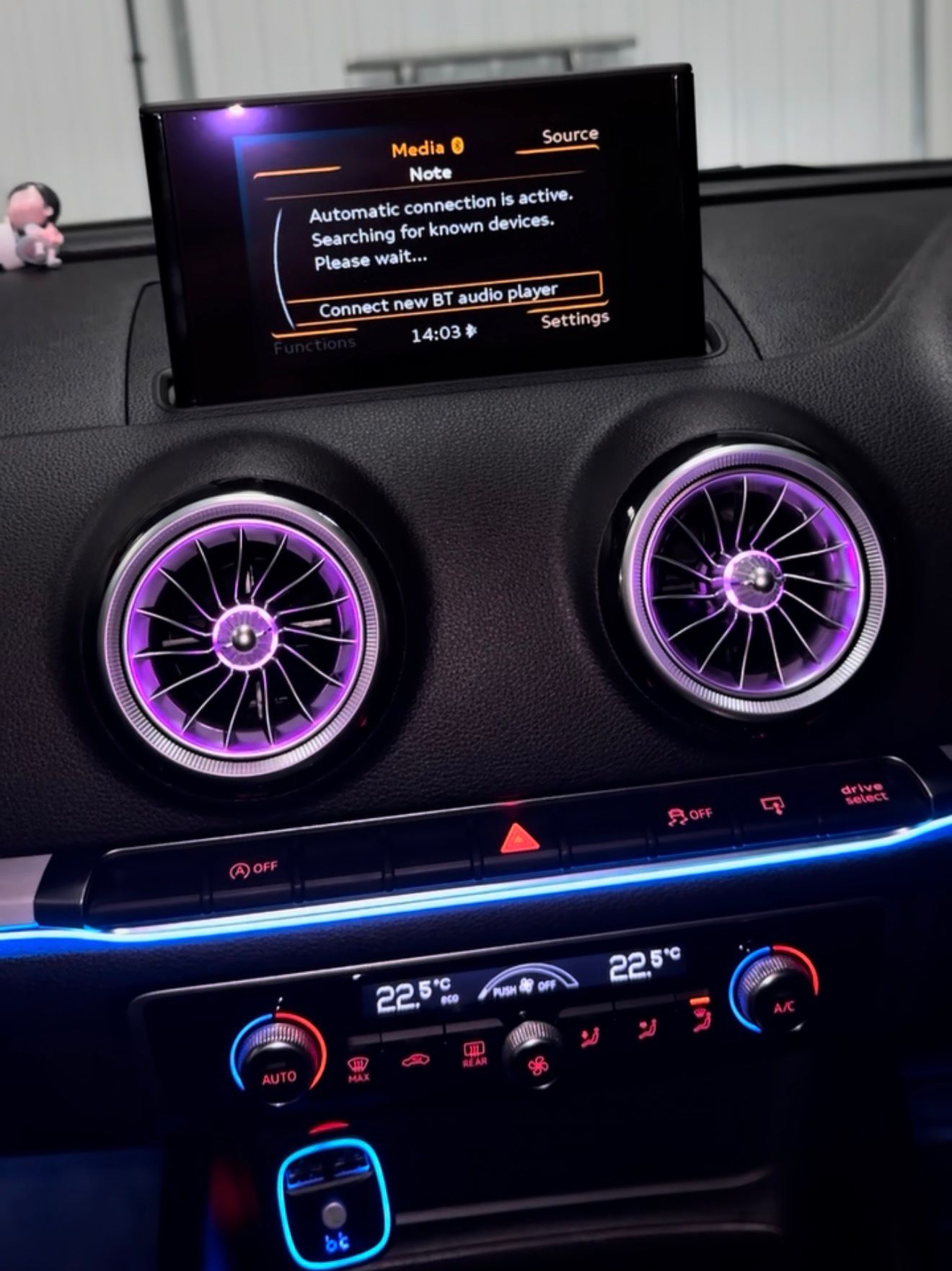 Audi A3 LED air vent lighting strips